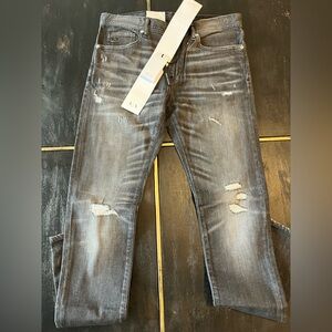A/X Armani Exchange Men's Distressed Black/Gray Skinny Jeans